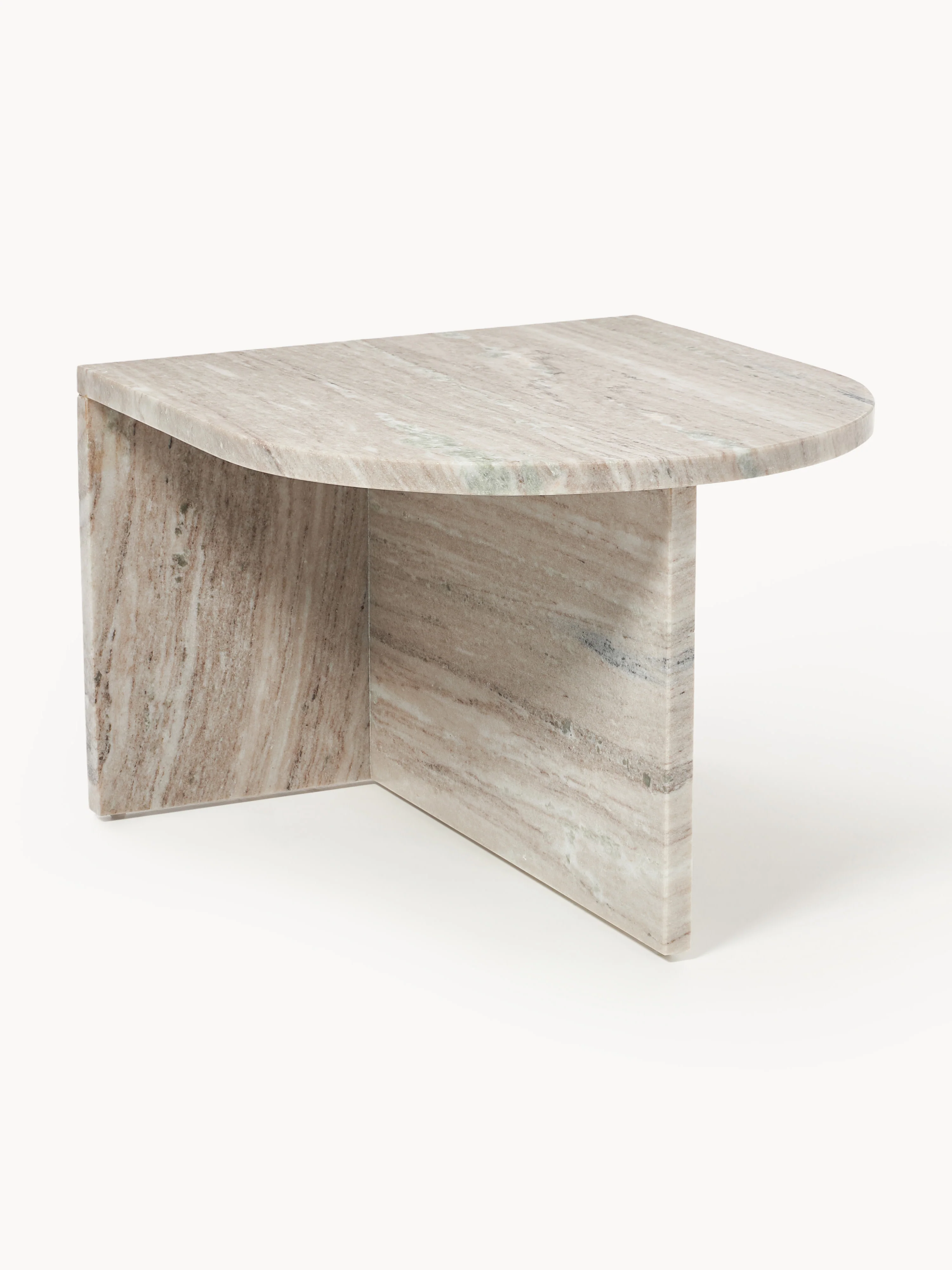 Ovaler Couchtisch Leander aus Marmor