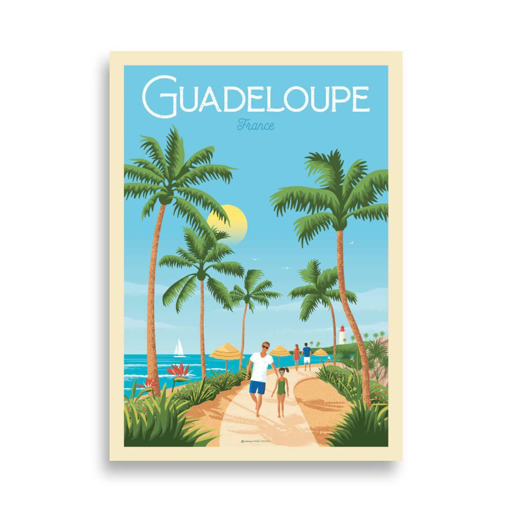 - Affiche La Guadeloupe France - Les Antilles 21x29,7 cm