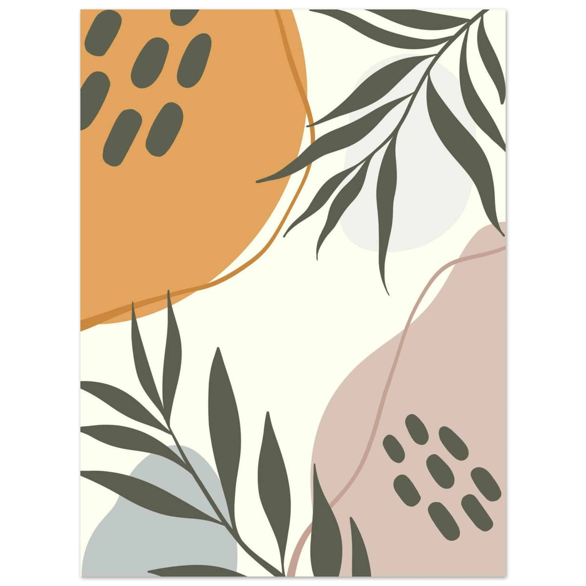 Artfulprints Poster Boho – Floral play  - 30x40 cm - Meerkleurig