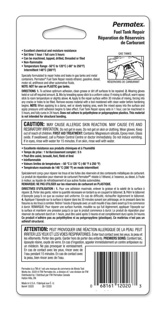 Permatex® Automotive Gas Tank Repair Kit, 28-g