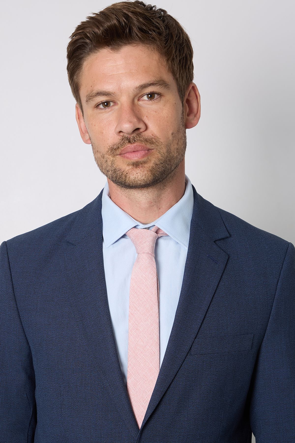 Burton Pink Linen Look Tie