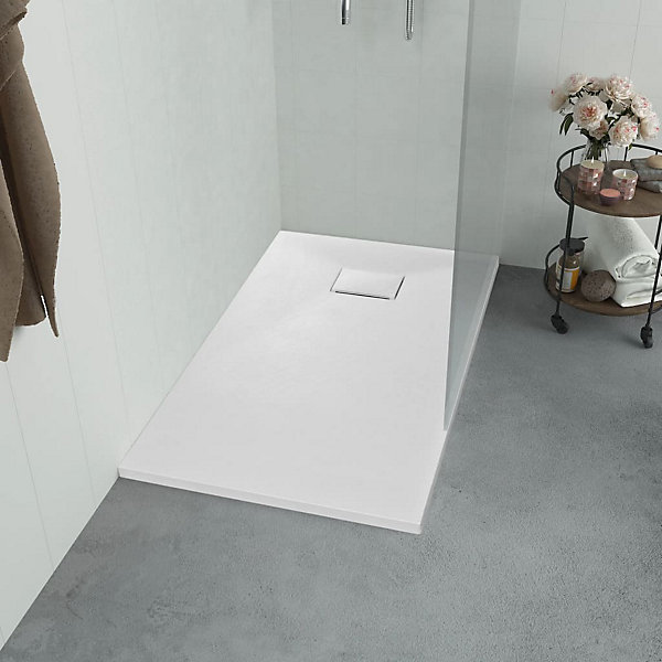 Bac de douche SMC Blanc 120 x 70 cm vidaXL