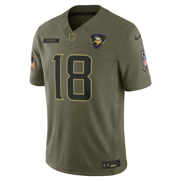 Justin Jefferson Minnesota Vikings Nike 2025 Salute to Service Limited Jersey - Olive