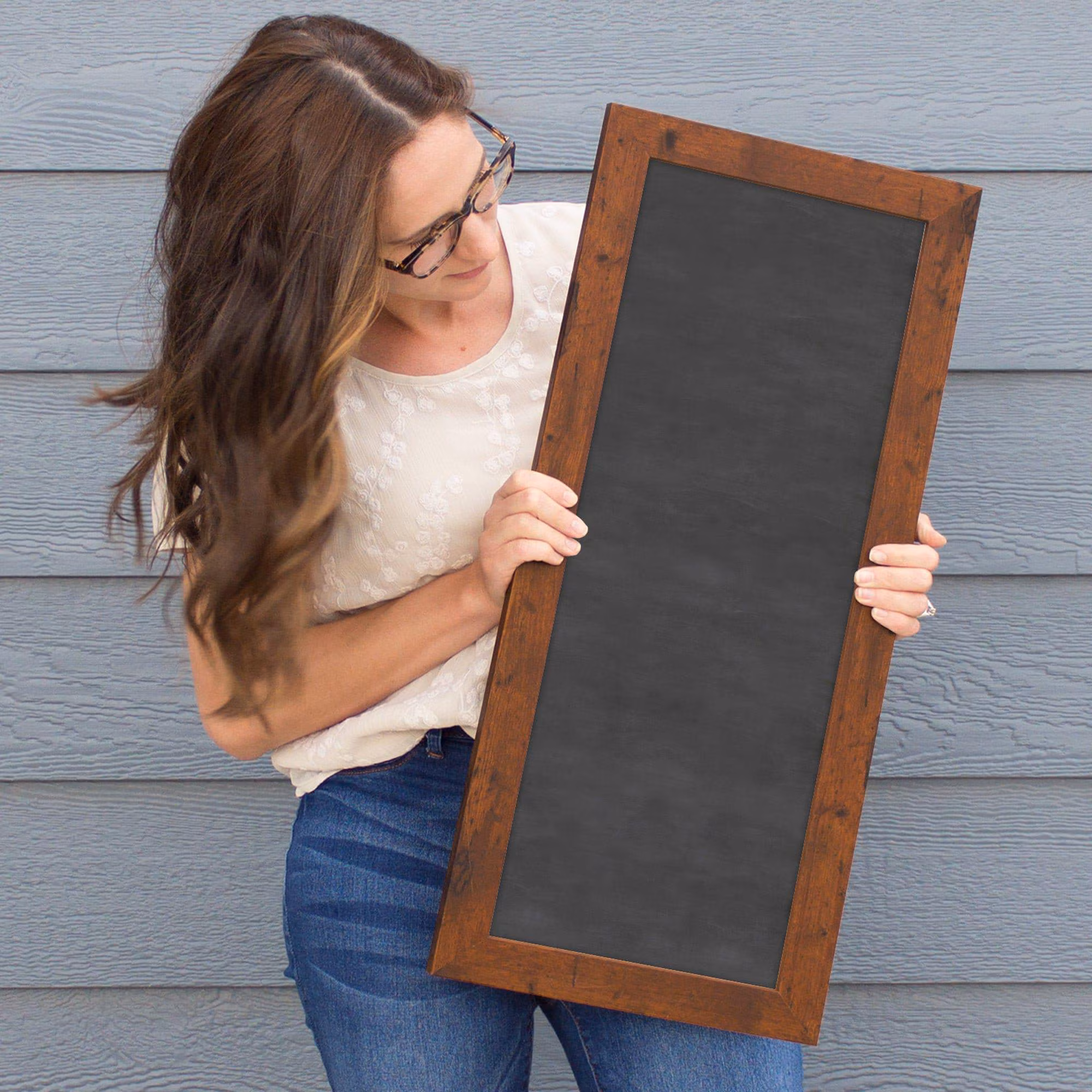 Blank Dry-Erase Chalkboard, 2026 Vision Board, Vertical Framed Chalkboard, Blank Board For Wall, 2025 Goals Board