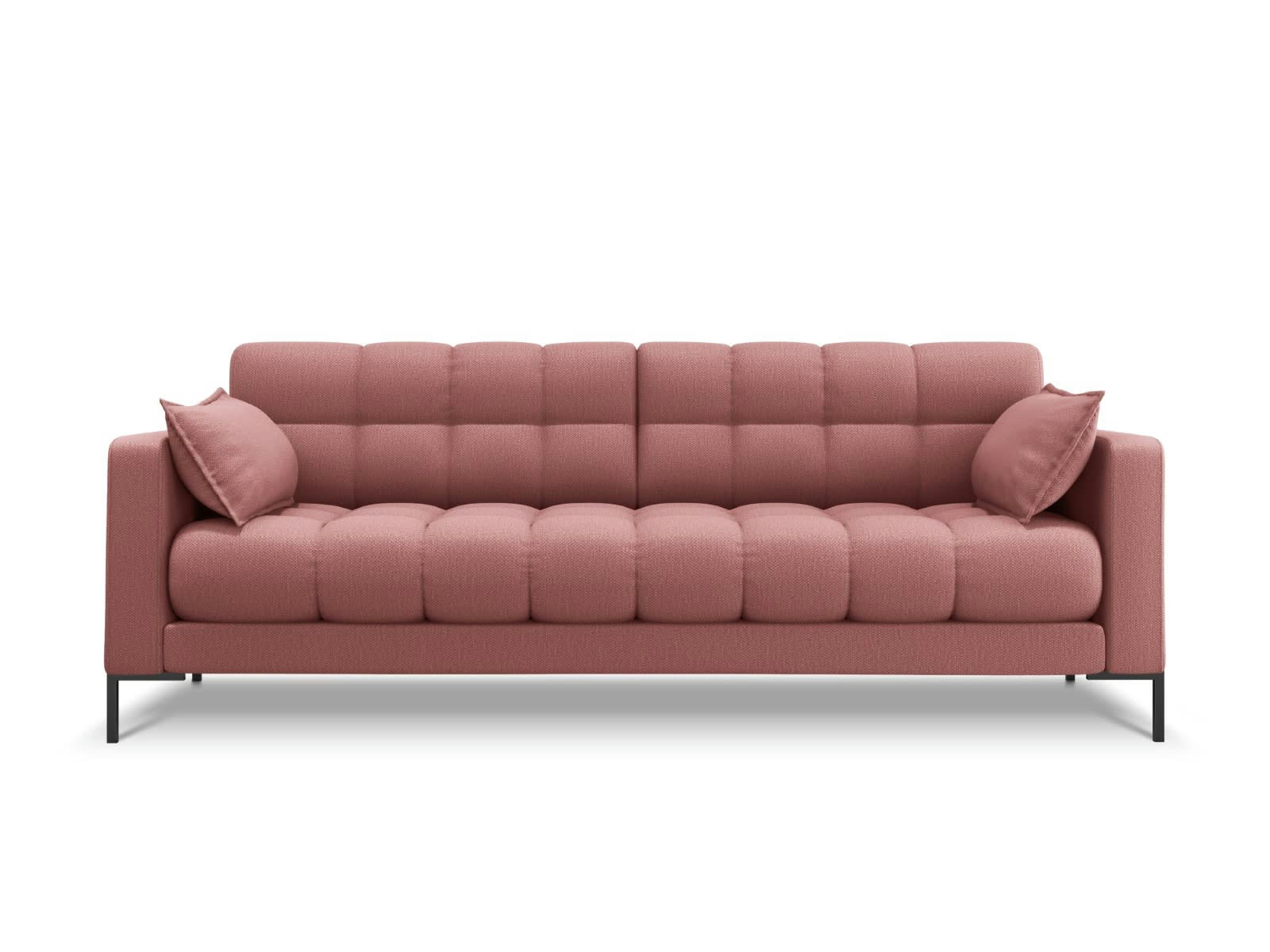MAMAIA - Canapé 4 places en tissu structurel rose