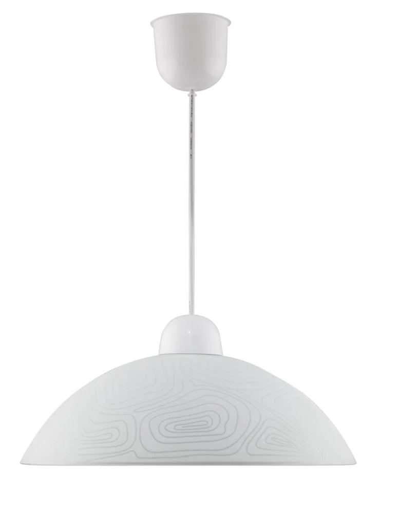 Lampa wisząca biała LUKRECJA 1xE27x60W wym: 70x30x30 cm Candellux