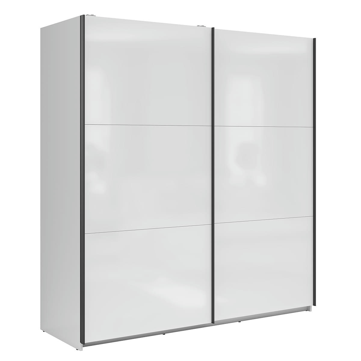 - Armoire 2 portes L183 x H195 cm panneaux agglomérés blanc