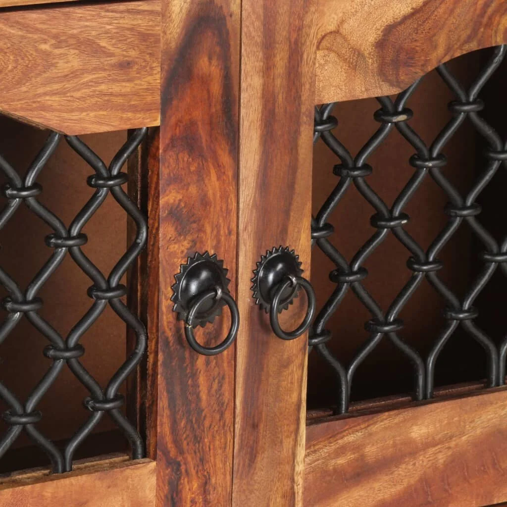 vidaXL TV Stand 35.4x11.8x23.6 Solid Wood Sheesham