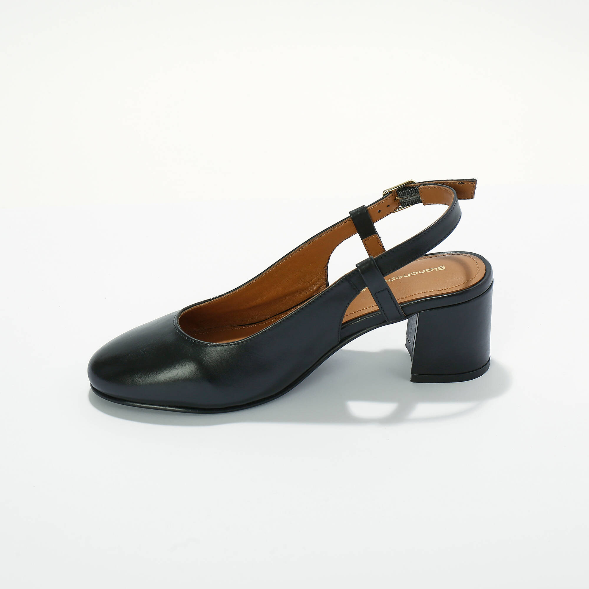 Escarpins slingback en cuir certifié LWG