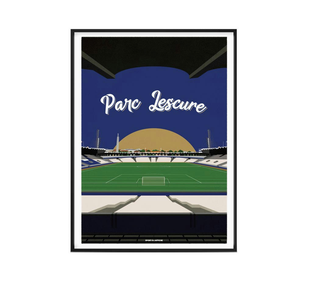 RUGBY - Affiche Rugby - Stade Parc Lescure 40 x 60 cm