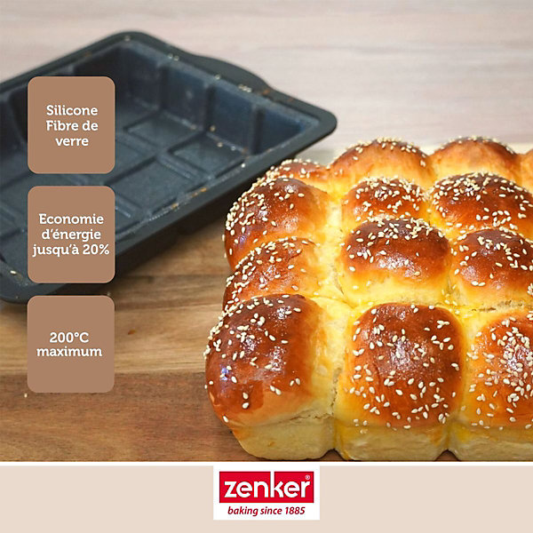 Ensemble comprenant 1 moule à gâteau en fibre de verre Zenker, 2 bols à mixer en inox Fackelmann