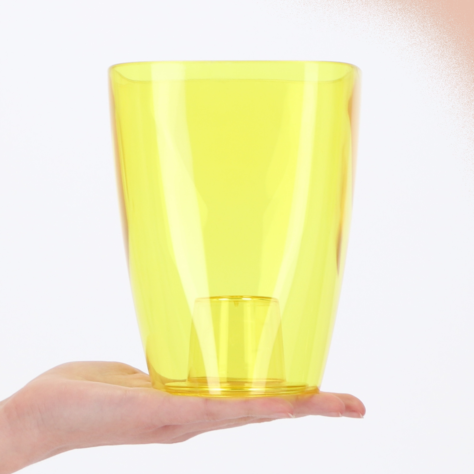Doniczka Osłonka Na Storczyk Kwiaty Żółta 12cm
