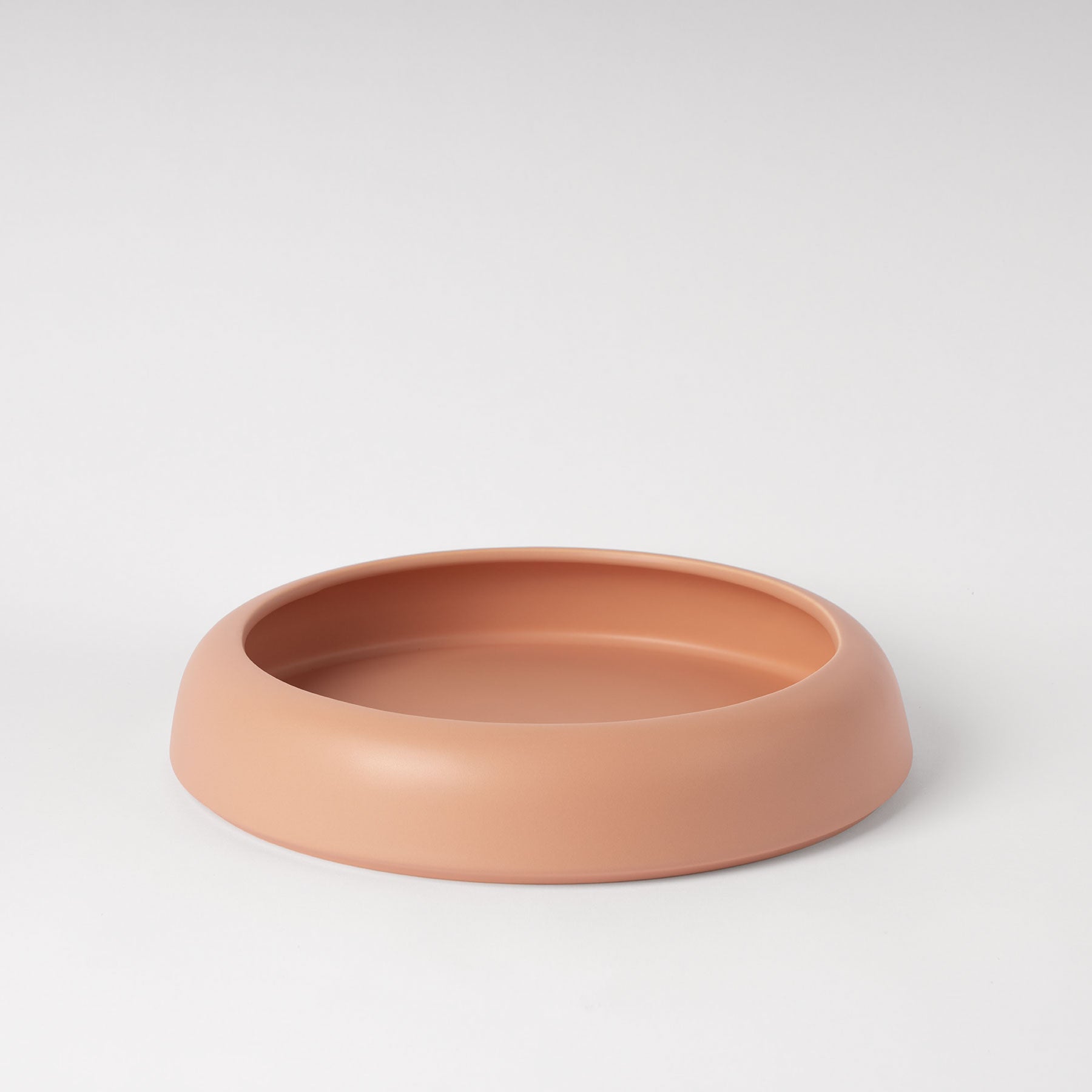 Large Pink Nude Low-Profile Centerpiece Bowl