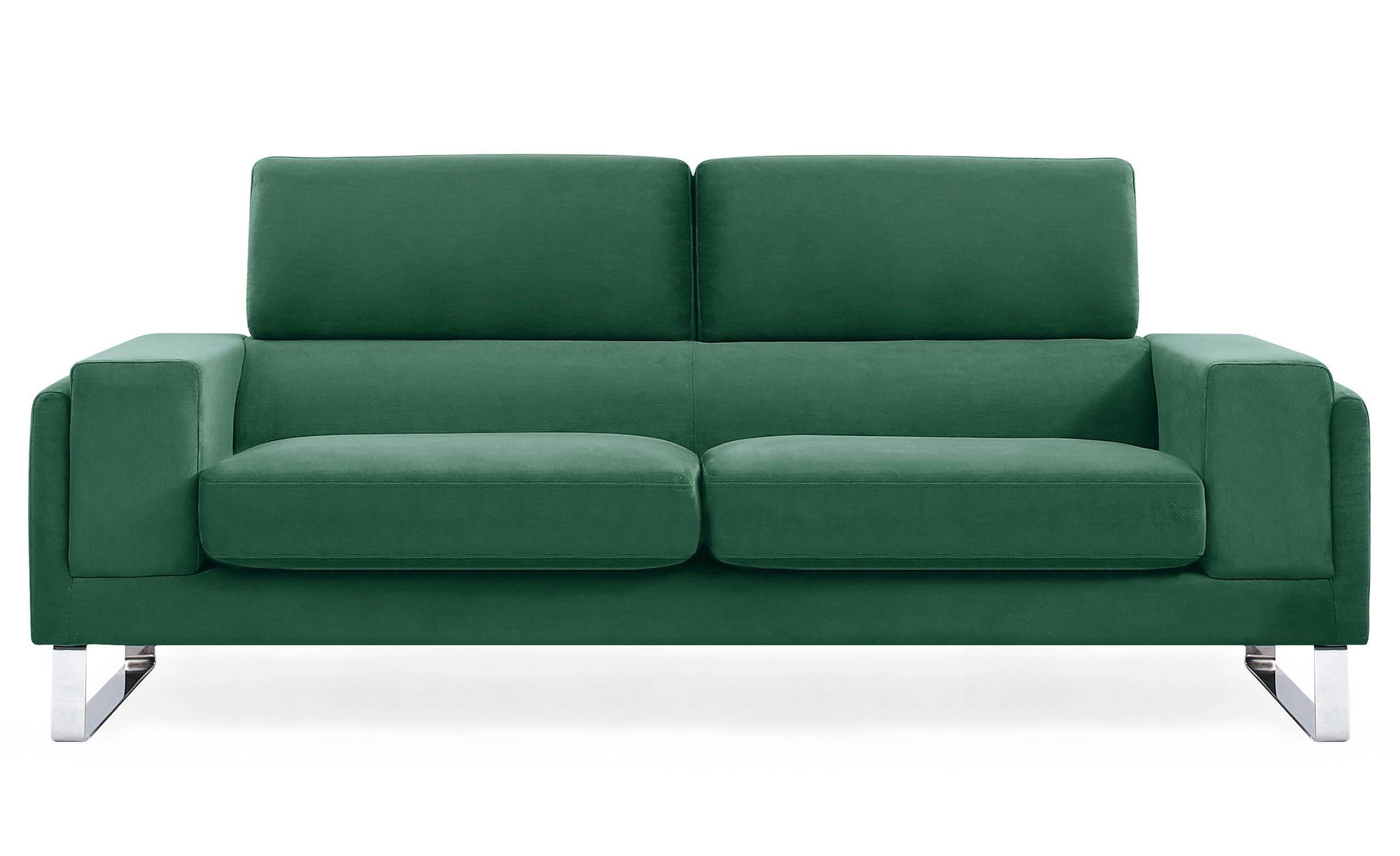 BARTH - Canapé 3 places velours vert