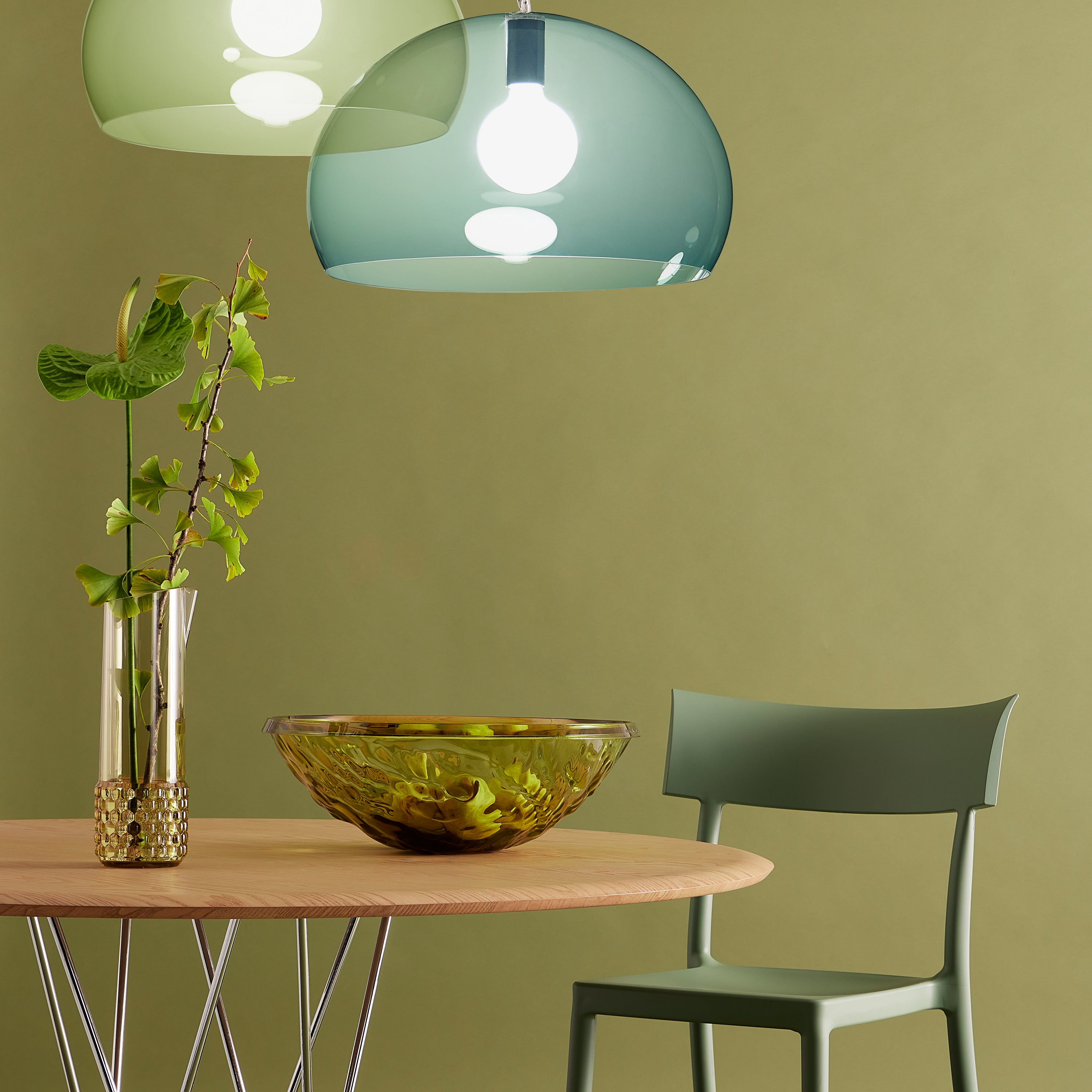 Kartell FL/Y Hanglamp - Olive Green