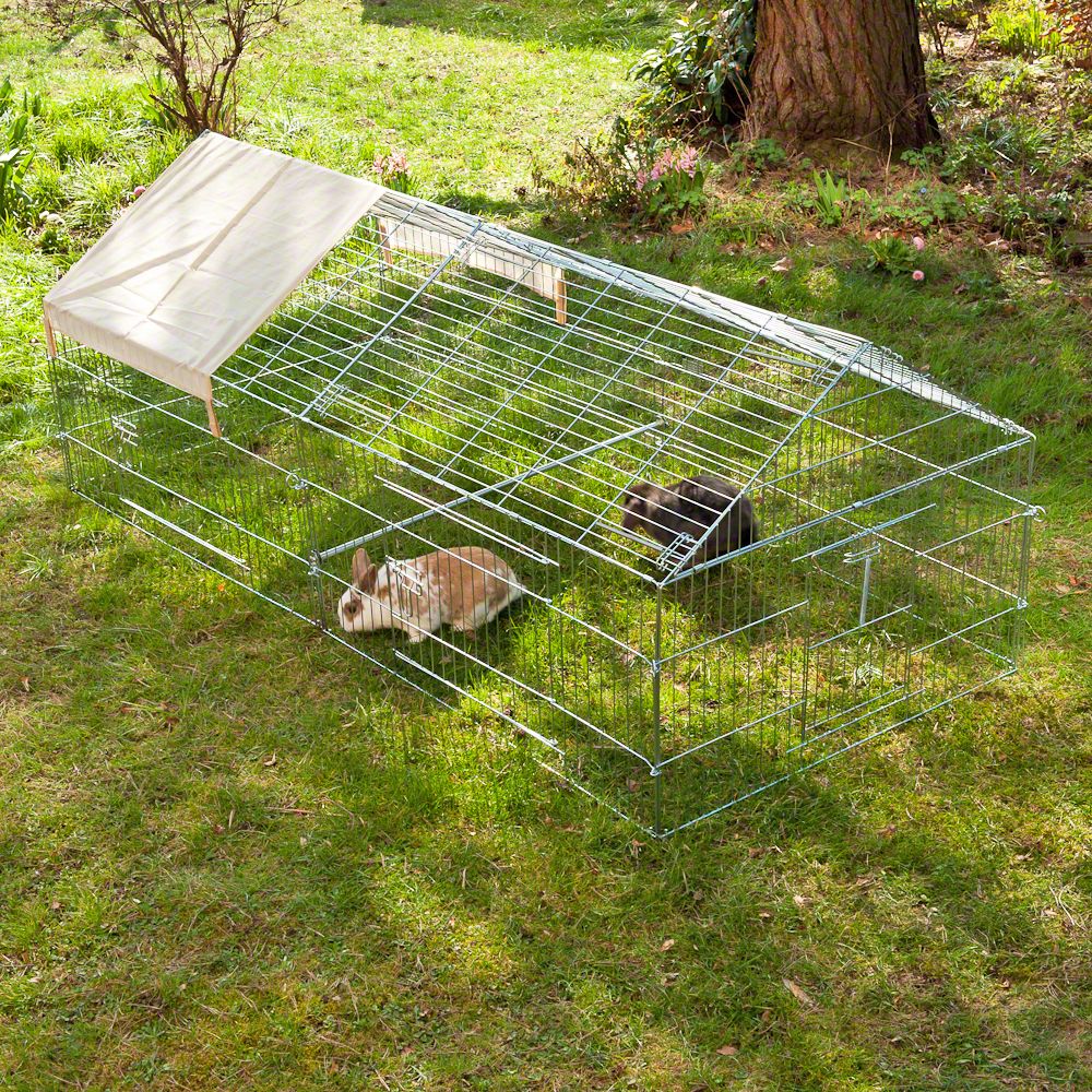 Kerbl Luxus Metal Run with pitched roof