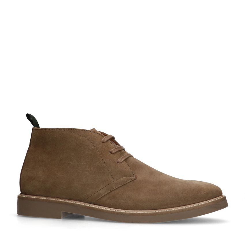 Manfield Taupe suède veterboots