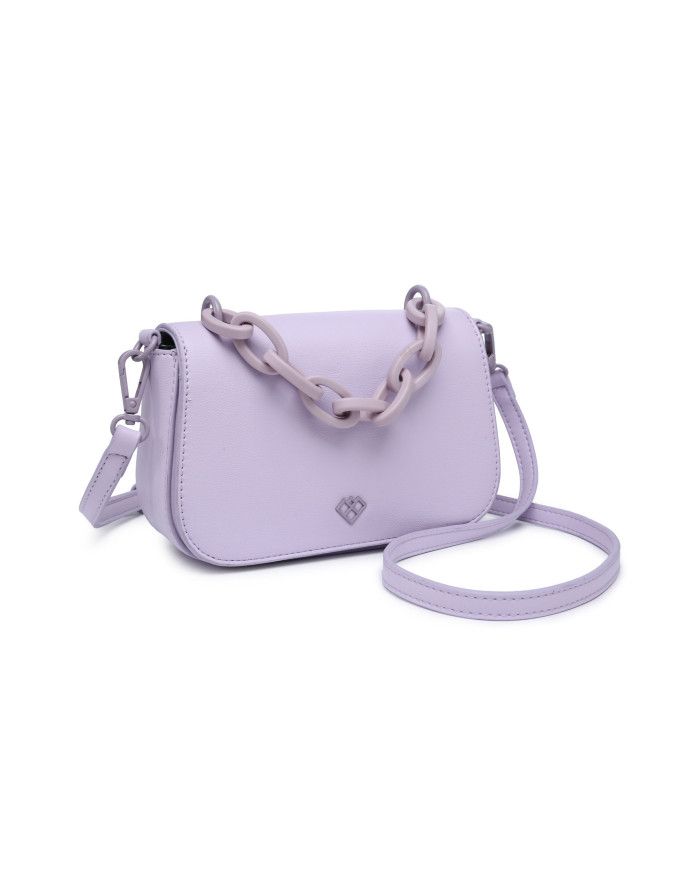 JFY Flap Chunky Chain Top Handle Cross Body Bag