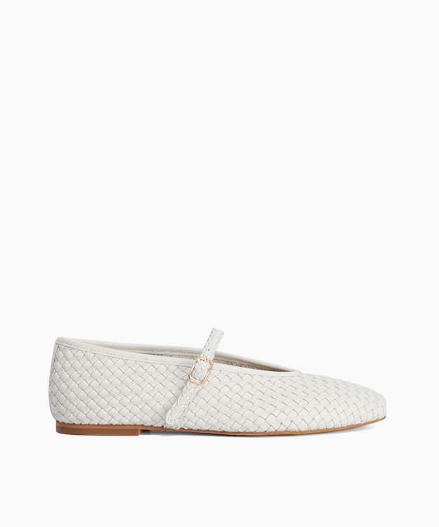Headliner Ecru - Woven Mary Jane Flats