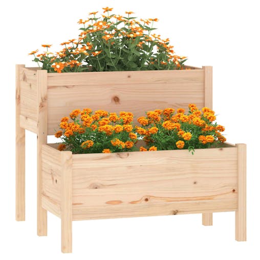 NNEVL Planter 84.5x84x75 cm Solid Wood Pine