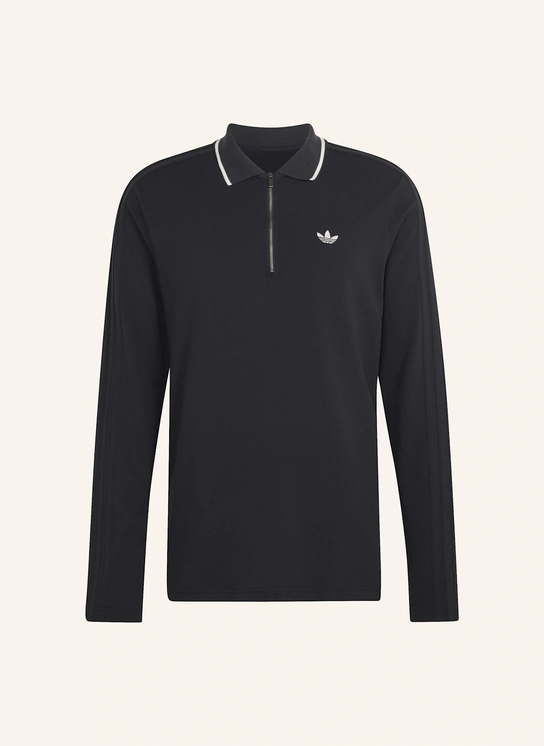 adidas Originals 3-STREIFEN POLOSHIRT, LANGÄRMELIG, GERIPPT