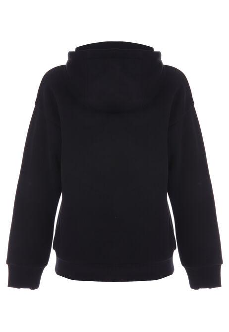 Older Boys Black Cotton Blend Hoody