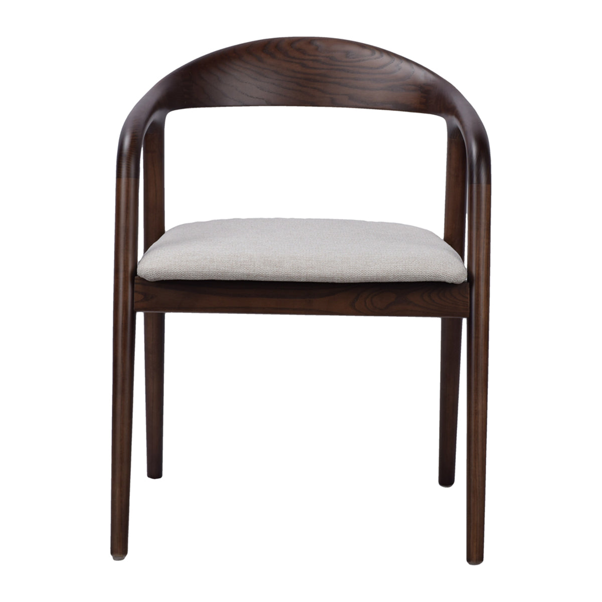 by fonQ Brune Eetkamerstoel - Walnoot - Greige