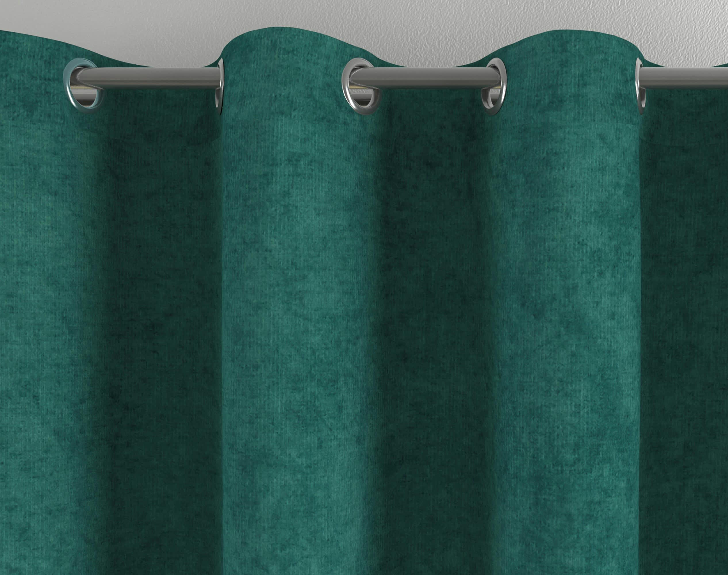 ALASKA - Rideau à l'unité monté sur œillet 140x260 en polyester vert