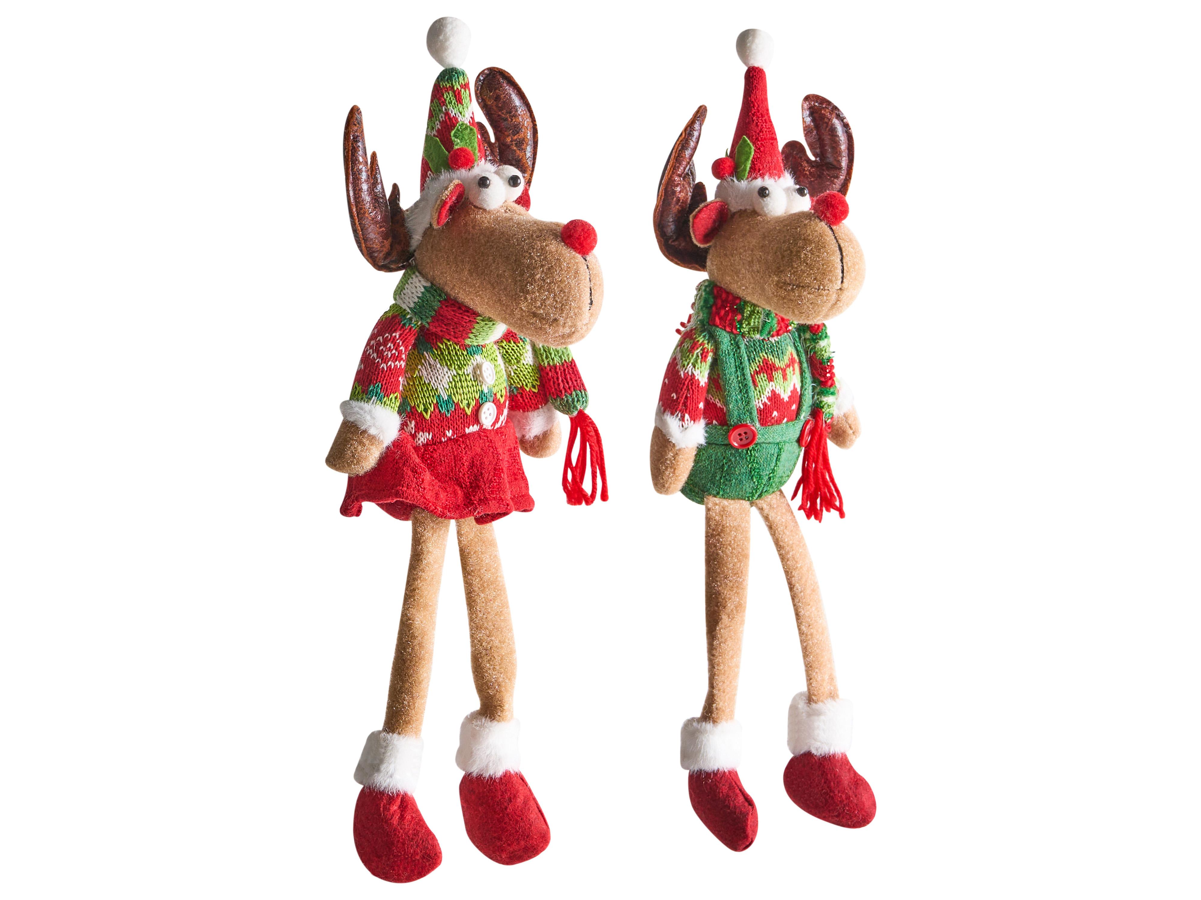 Set of 2 Christmas Decorations VATNDALSVATNET Reindeer 38 cm Multicolour
