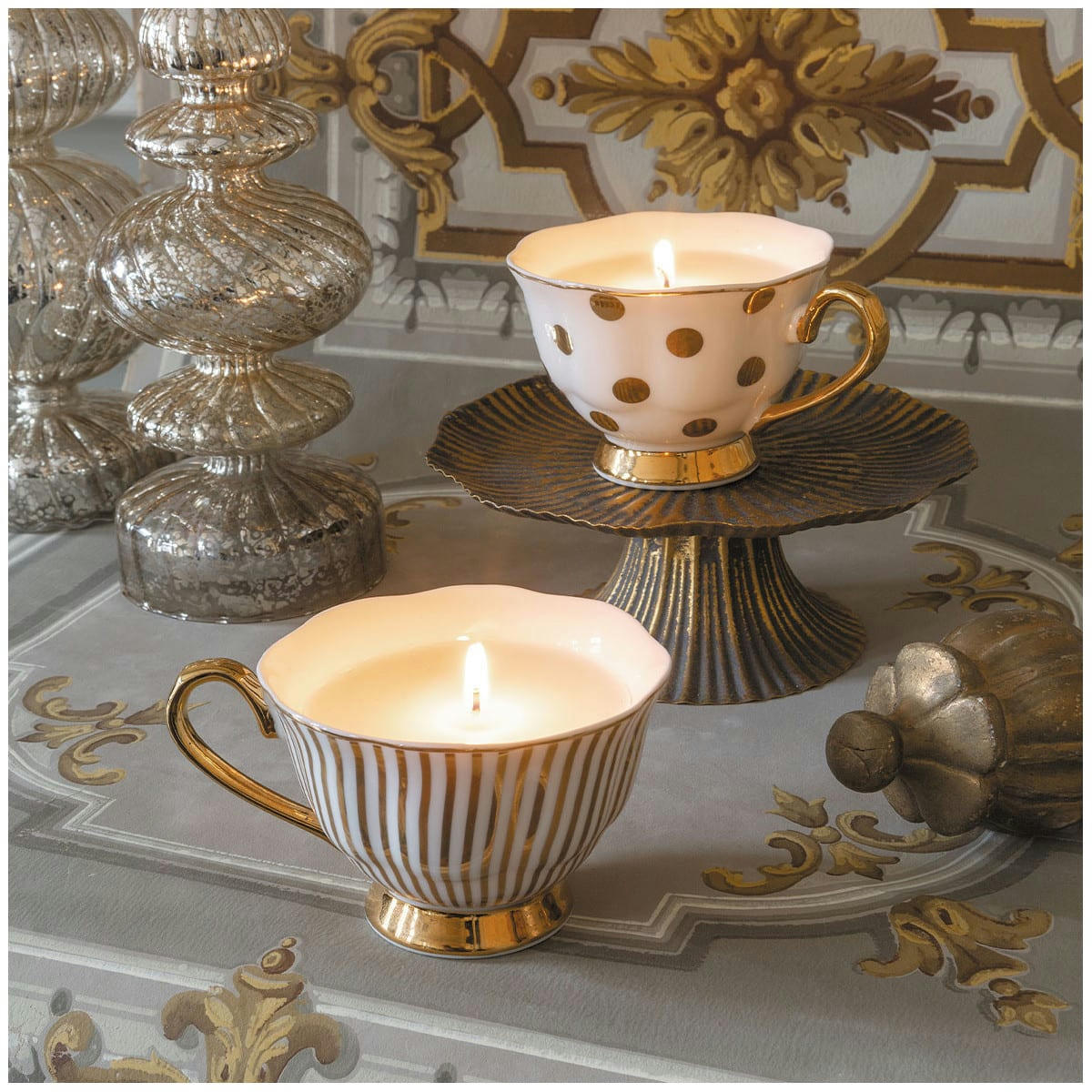 - Bougie parfumée - Lignes dorées - Marquise