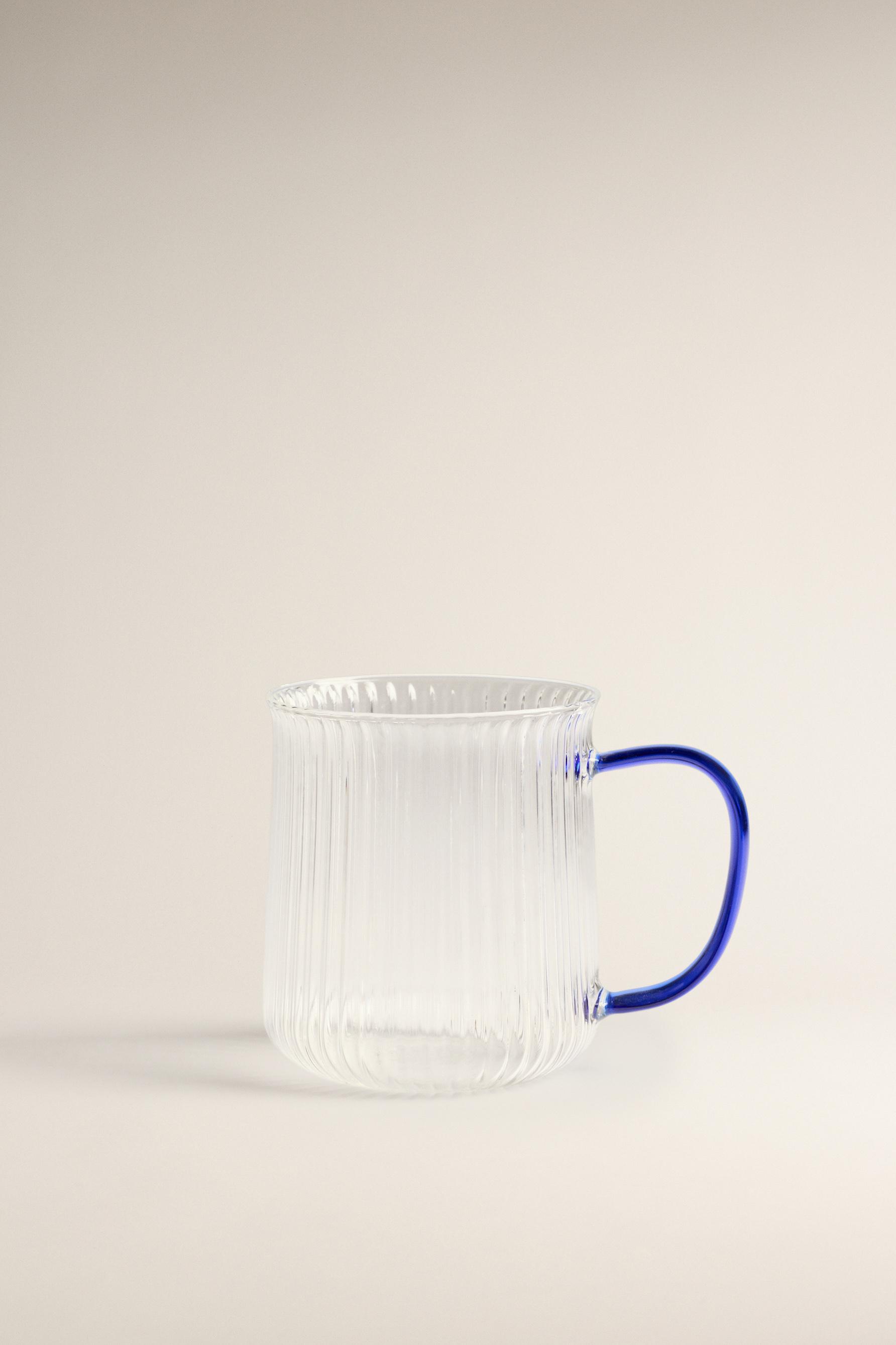 Taza rayada borosilicato