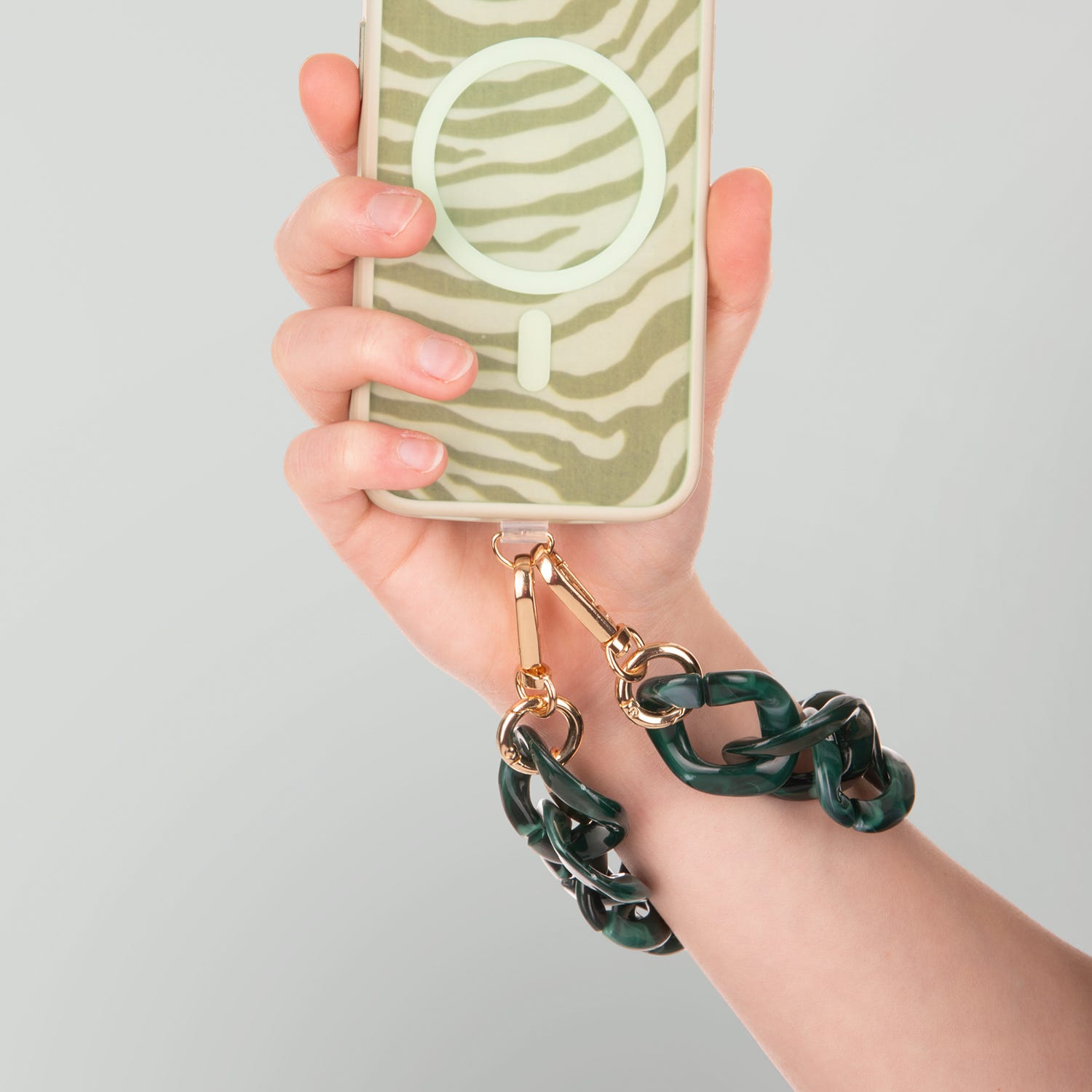 Bracciale porta smartphone verde 30 cm Fashionally
