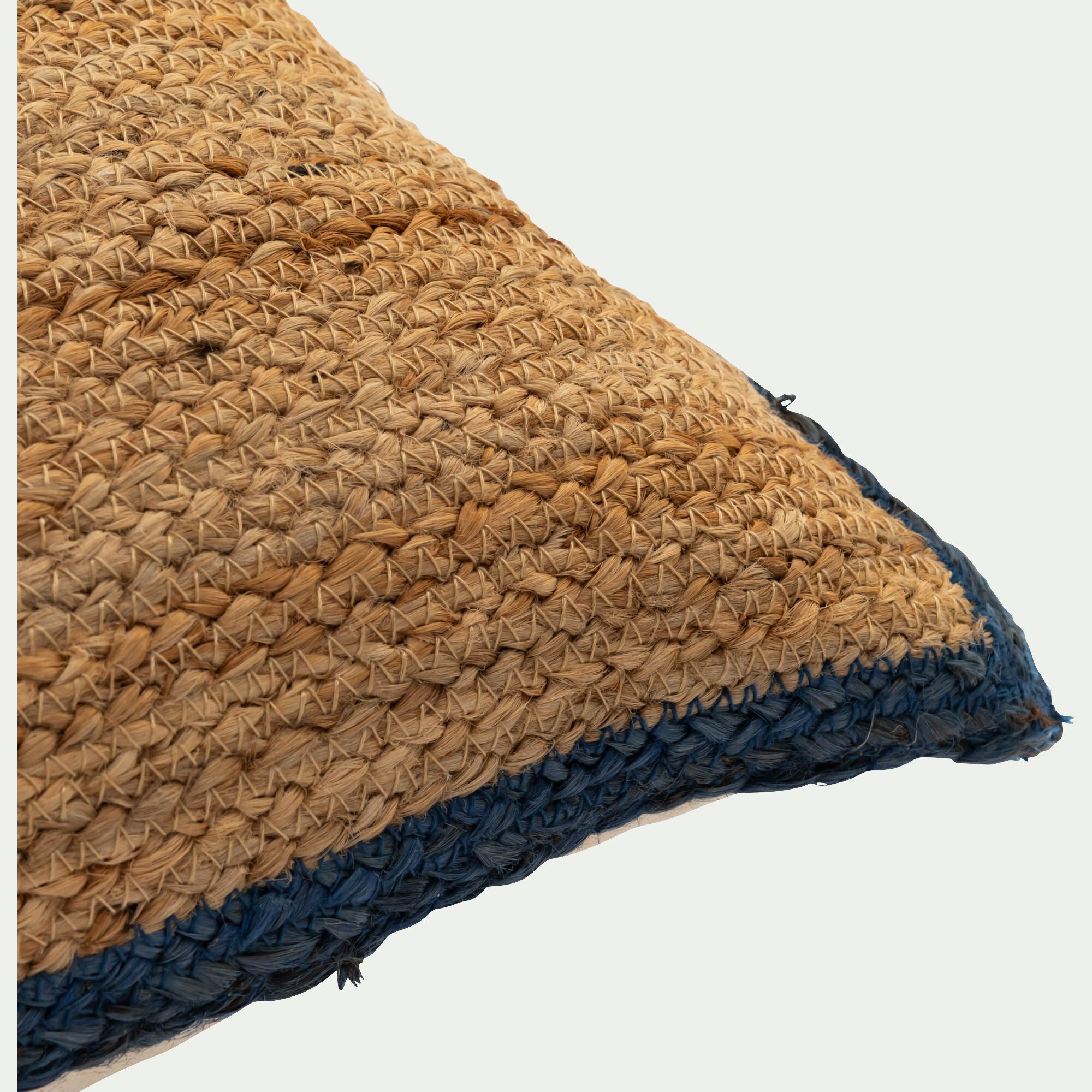 LOZE - coussin en jute avec finition liseré 35x50cm - naturel