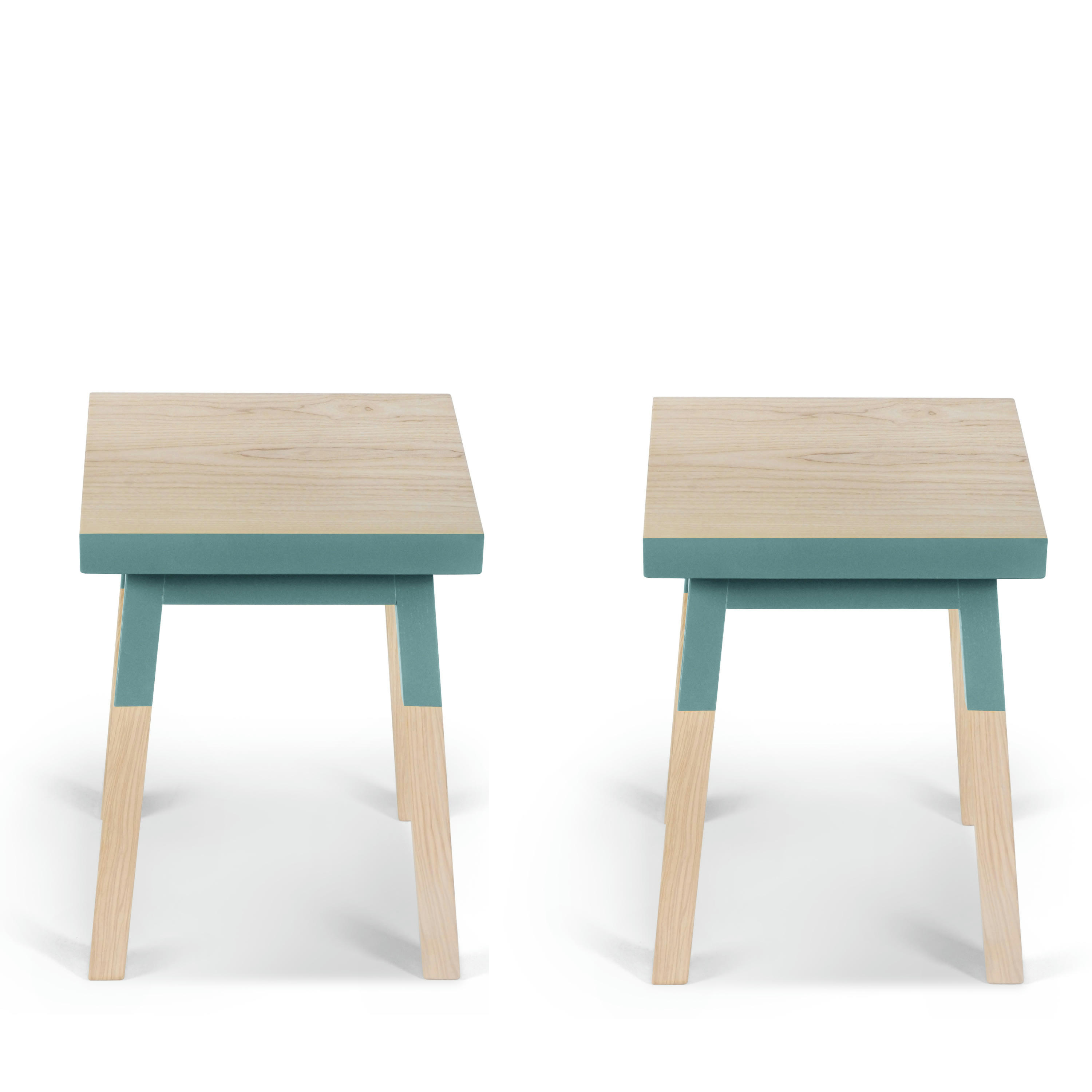 EGEE - 2 tabourets 100% frêne massif, assise 35 cm