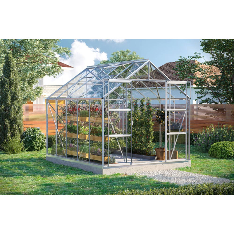 Serre en verre Uranus aluminium anodisé 8,3 m² VITAVIA