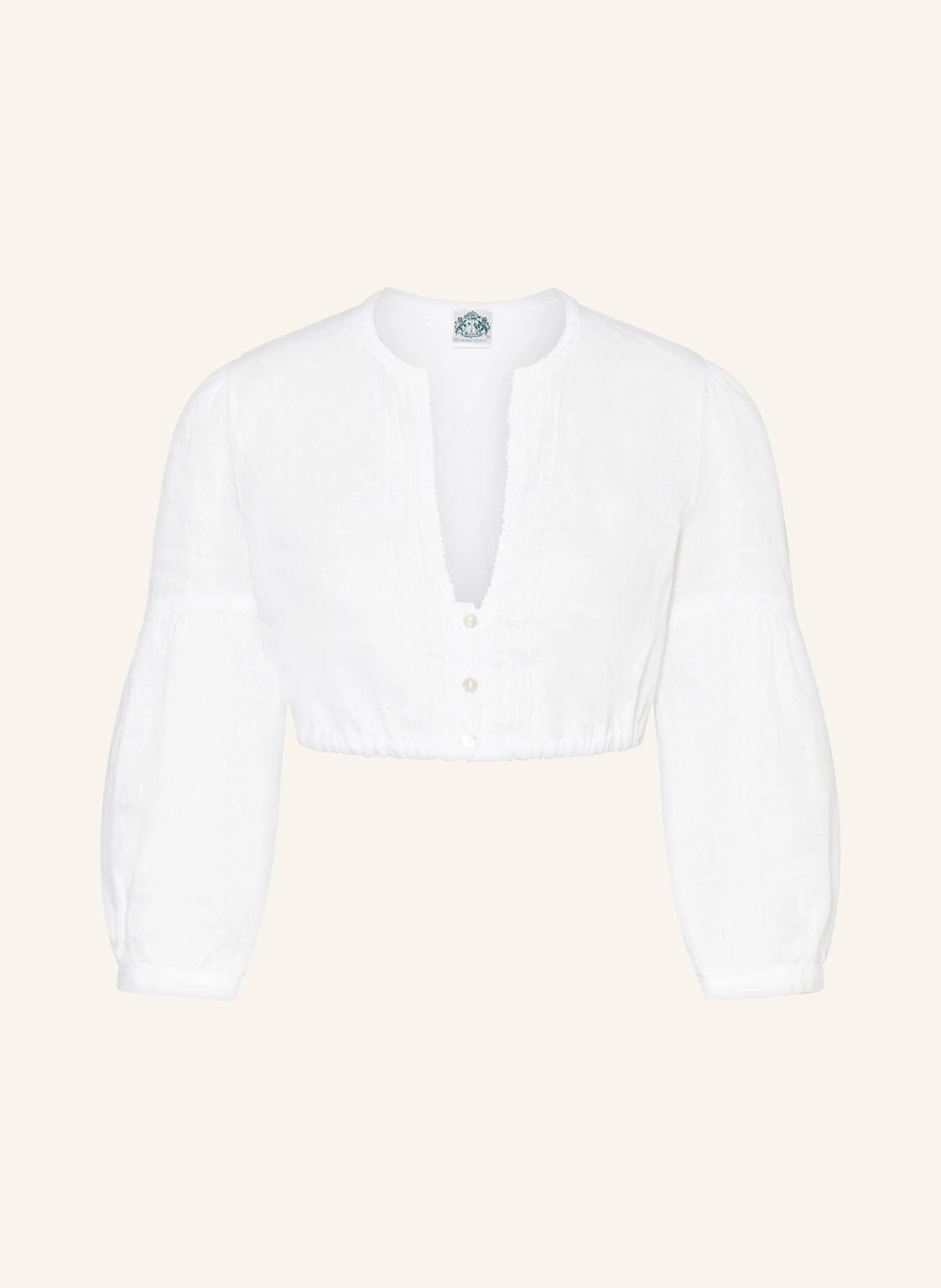 Hammerschmid Dirndlbluse BURGI im Materialmix mit 3/4-Arm
