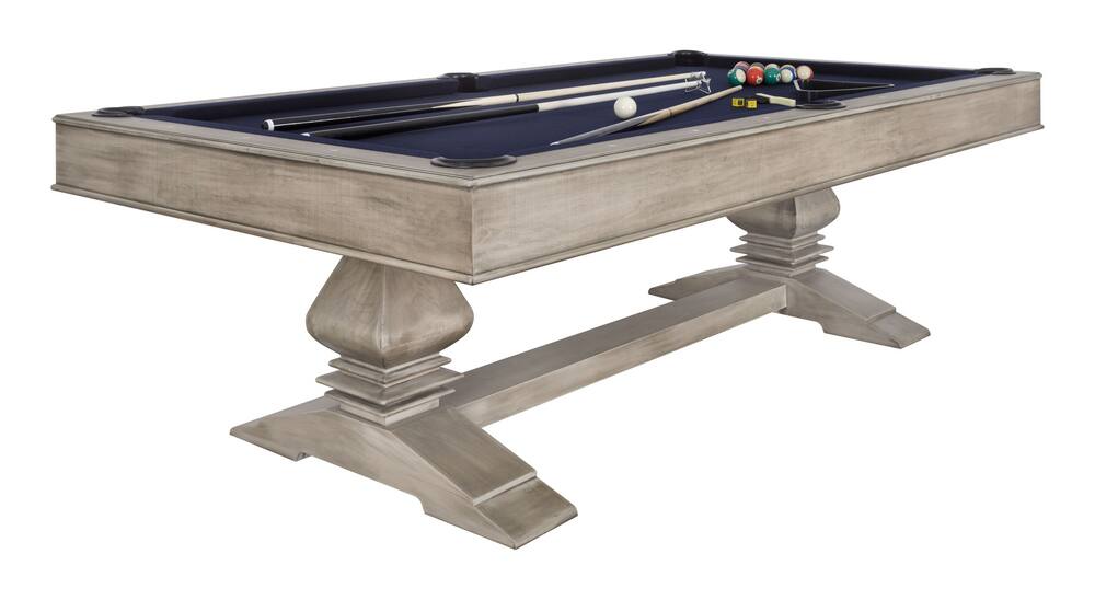 Hathaway Montecito Pool/Billiards Table w/ Balls, Cues & Accessories, Driftwood Finish, 8-ft