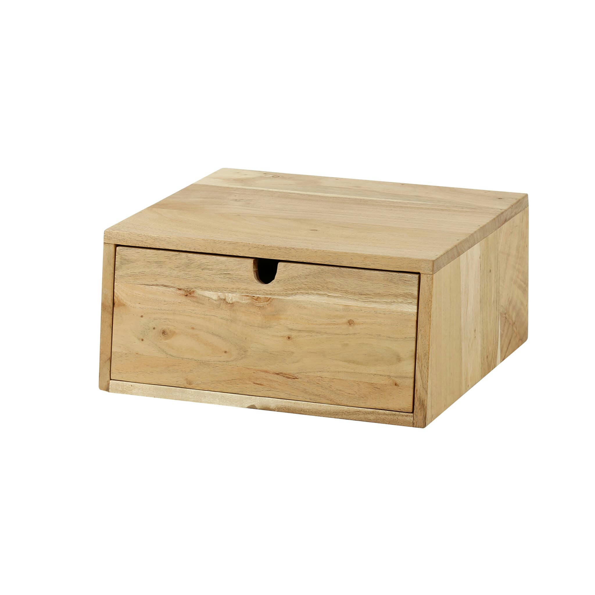 - Table de chevet murale en bois massif naturel