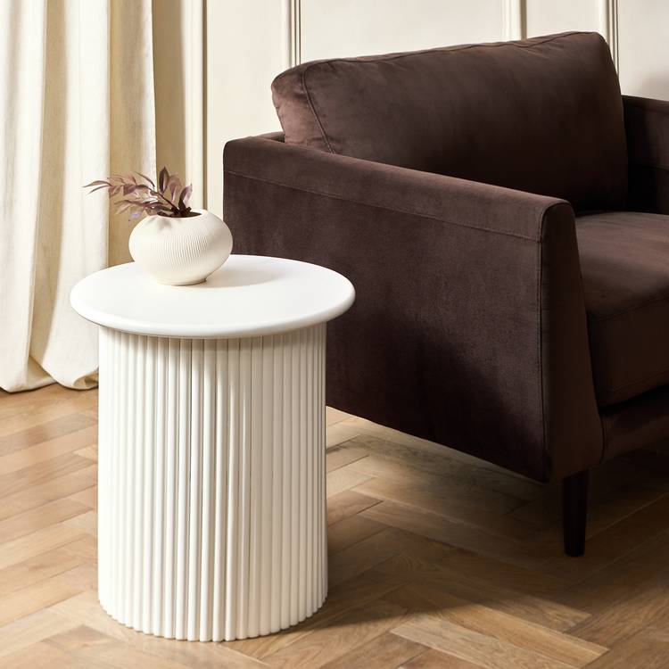 Habitat Luan Slatted Side Table - White