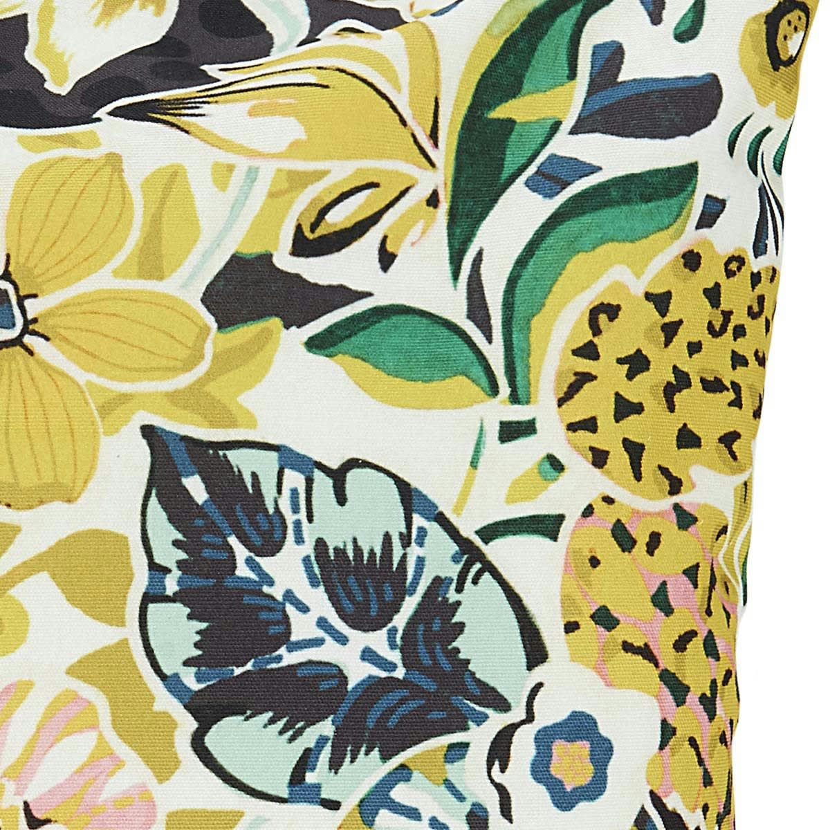 YLANG - Housse de coussin extérieur tropical jaune 60x60cm