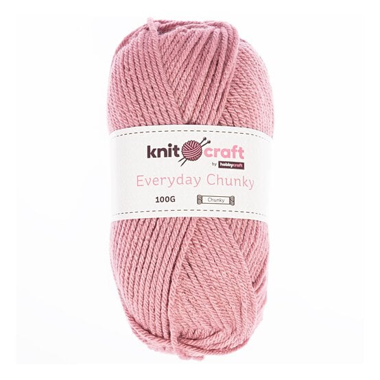 Knitcraft Pink Everyday Chunky Yarn 100g
