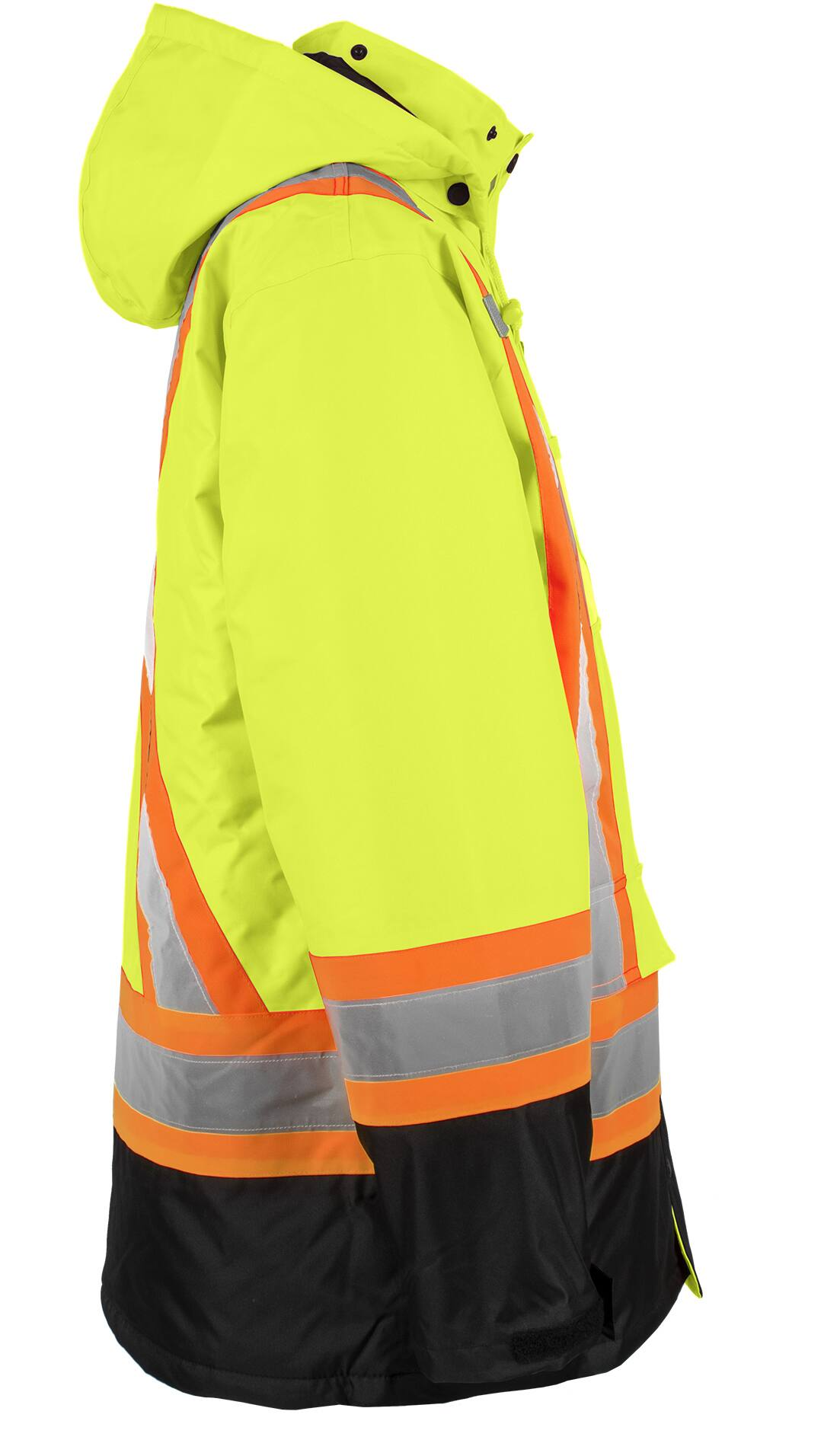 Terra Men's Hi-Vis Lined Winter Work Jacket/Parka with Waterproof Shell, Yellow
