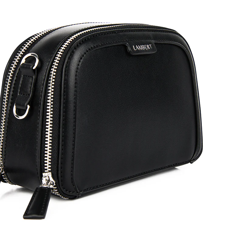 The Emmy - Black Vegan Leather Crossbody Bag