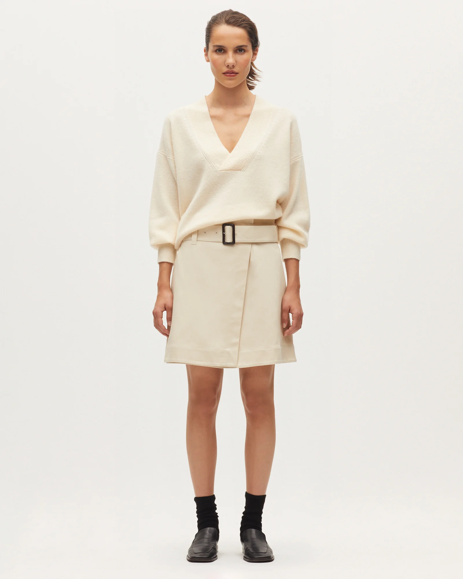 Pull col V en cachemire