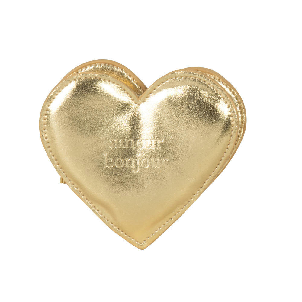 FOLIE - Porte-monnaie cœur doré