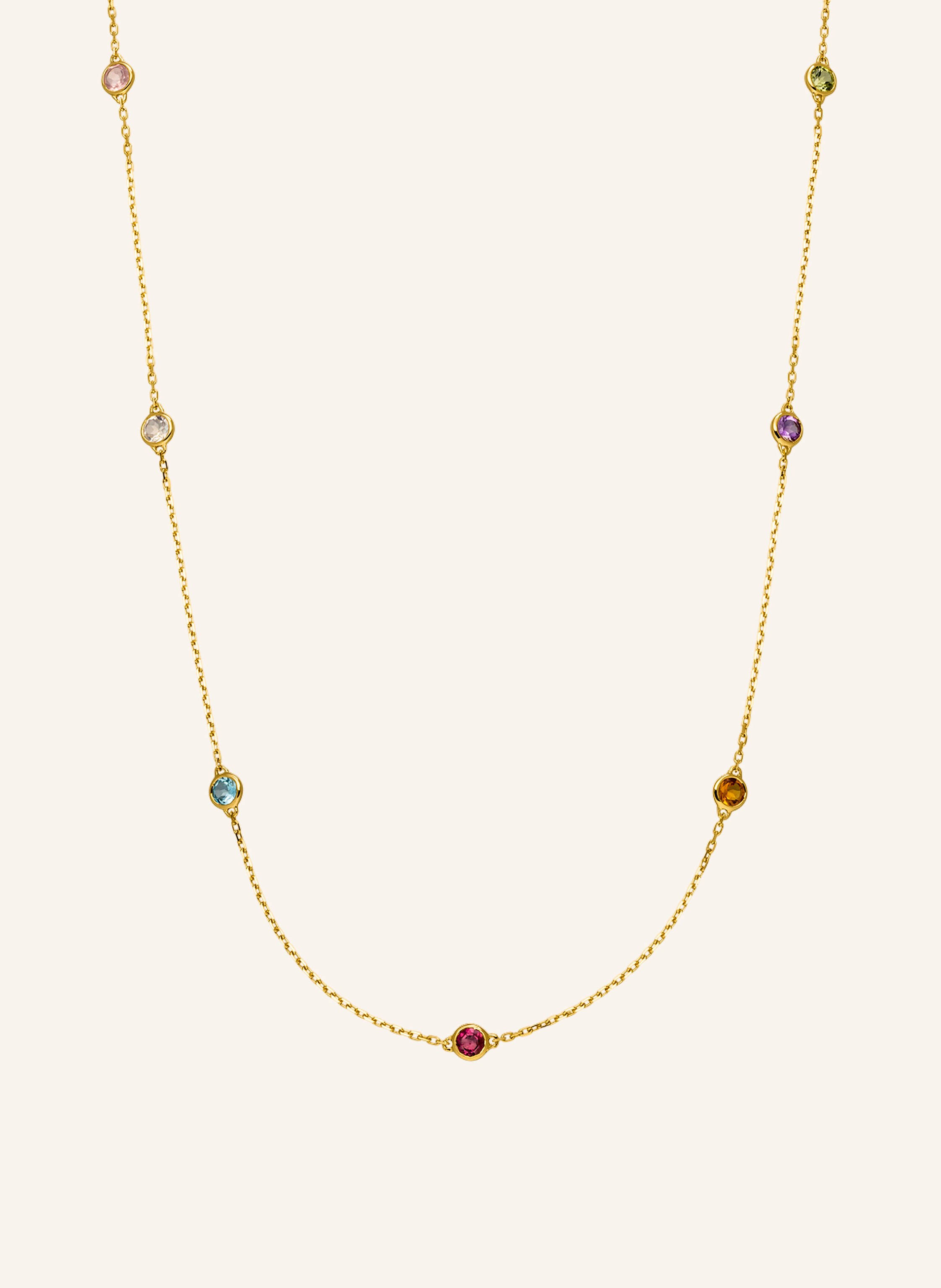 Leaf Halskette FINE GEMS aus 14 Karat Gelbgold