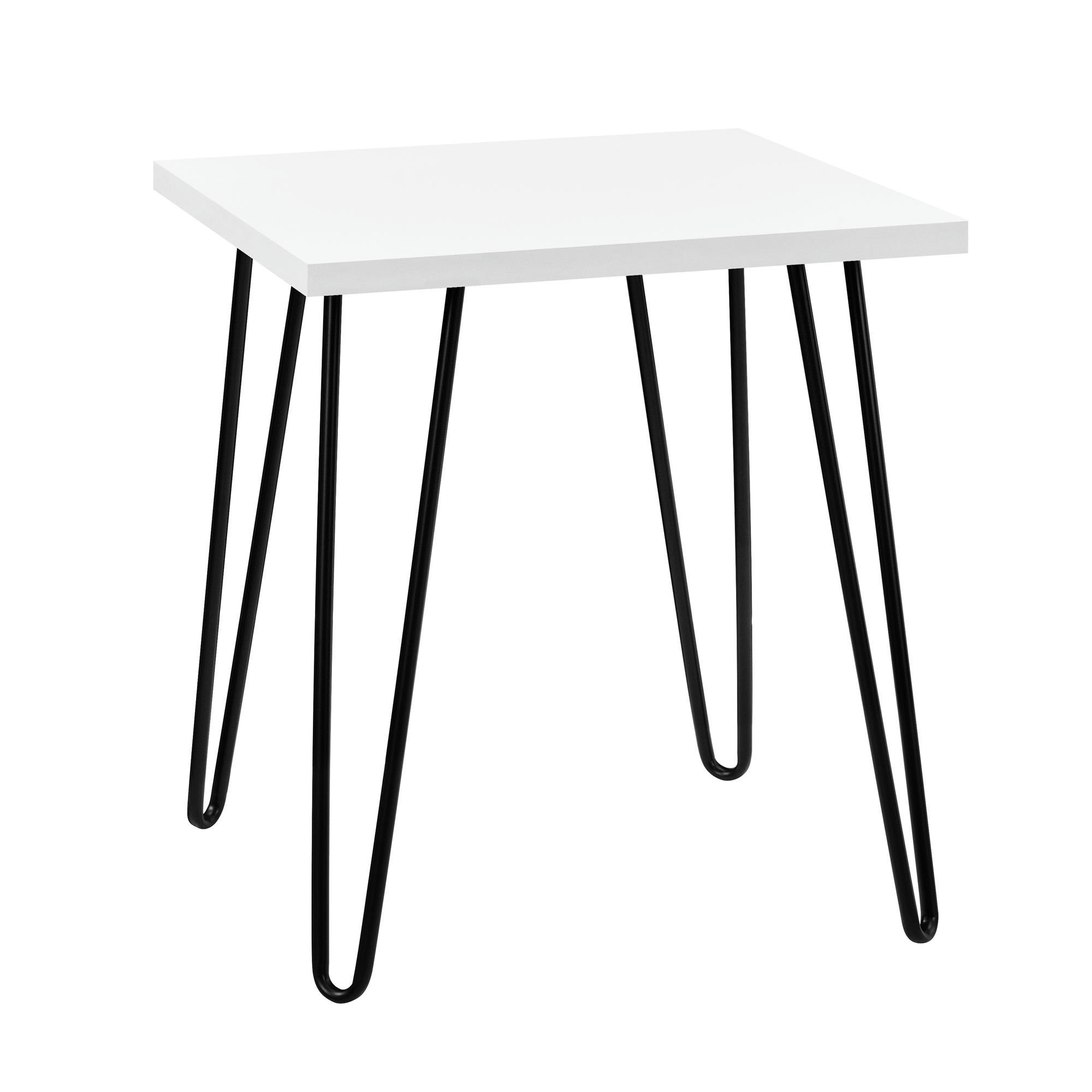 OWEN - Table d'appoint en panneaux de particules mélaminés blanc