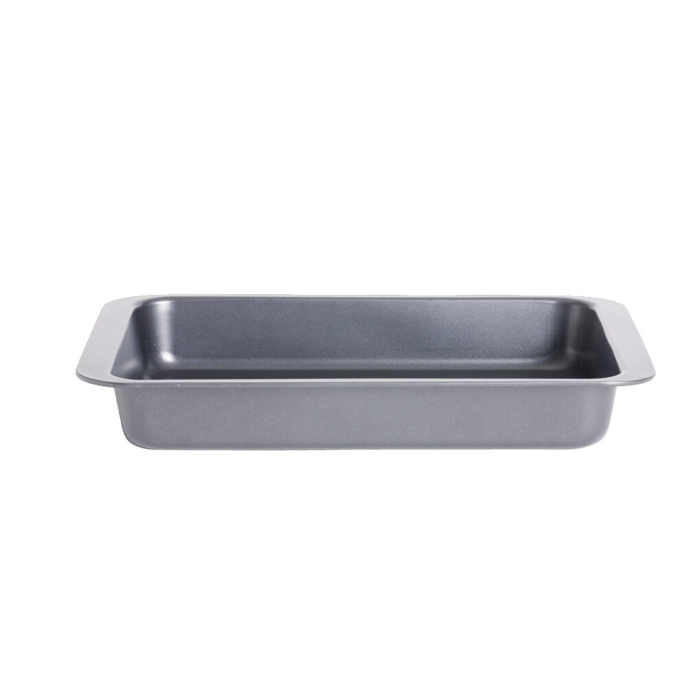 Plat à four métal noir 42x42xH6cm