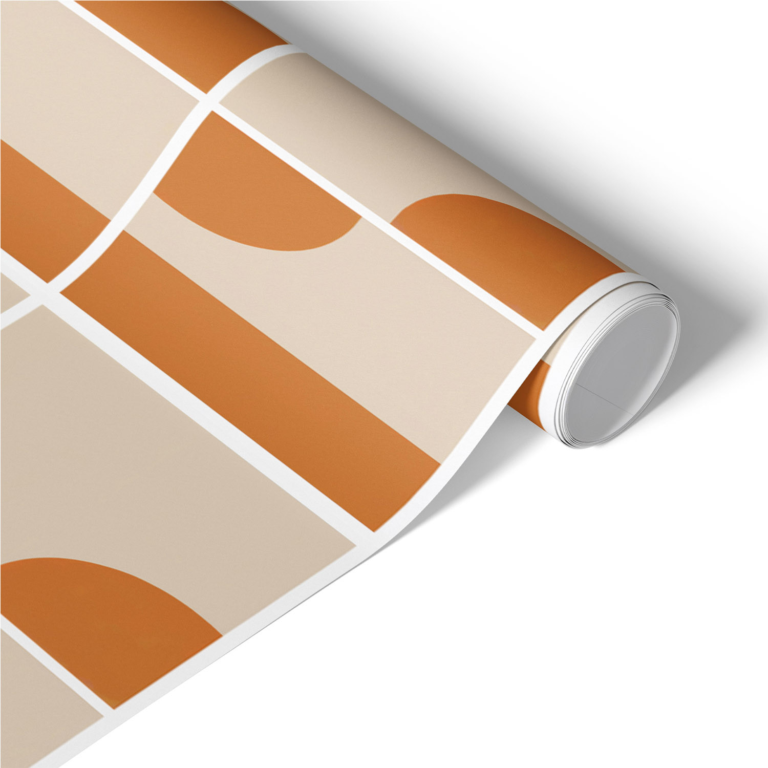 Okleina meblowa Beżowo-pomarańczowe kształty 50x100 Folia Laminat