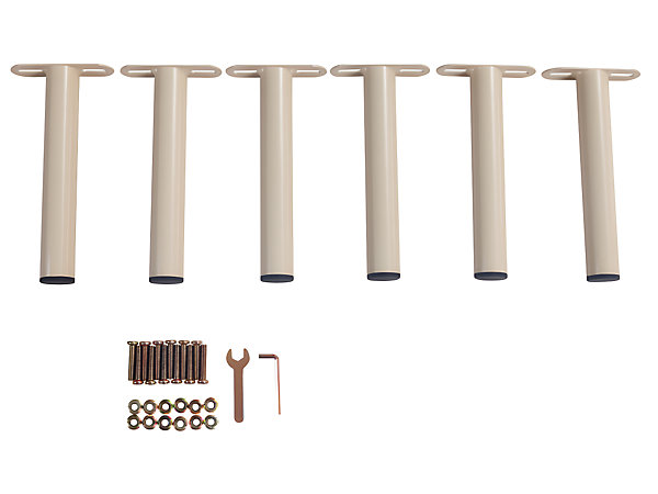 Lot de 6 pieds cylindriques pour cadres à lattes - Beige - BOLGARE